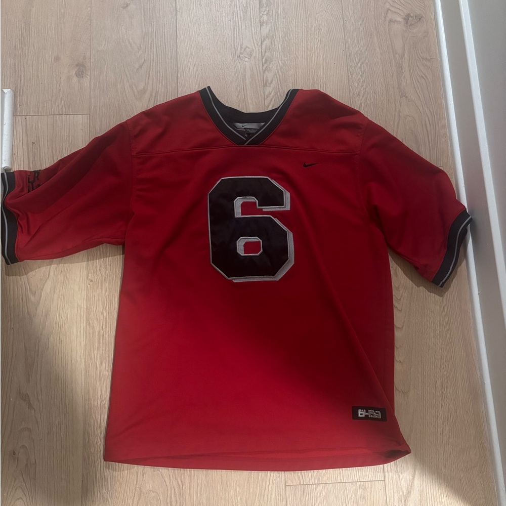 Nike Black and Gray Collar Jersey